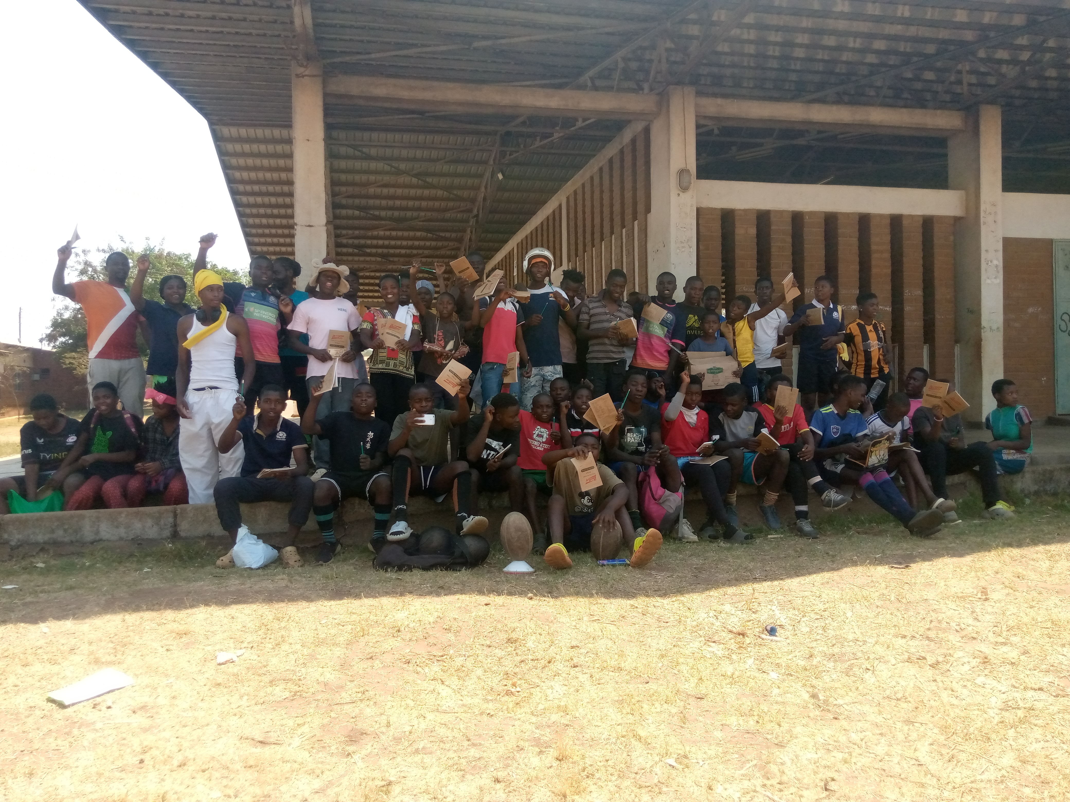 Community Club receives Notebooks, Pens and Pencils.